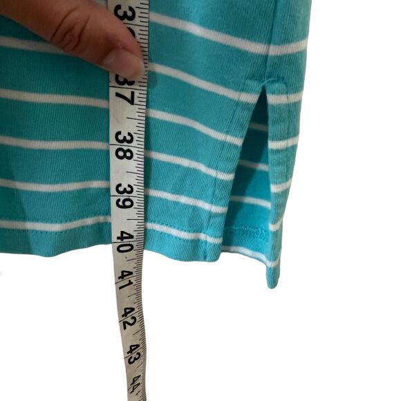 Lauren Ralph Lauren Nautical Striped Lace Up Dress Sz S Blue Beach Cover Up - Picture 8 of 9